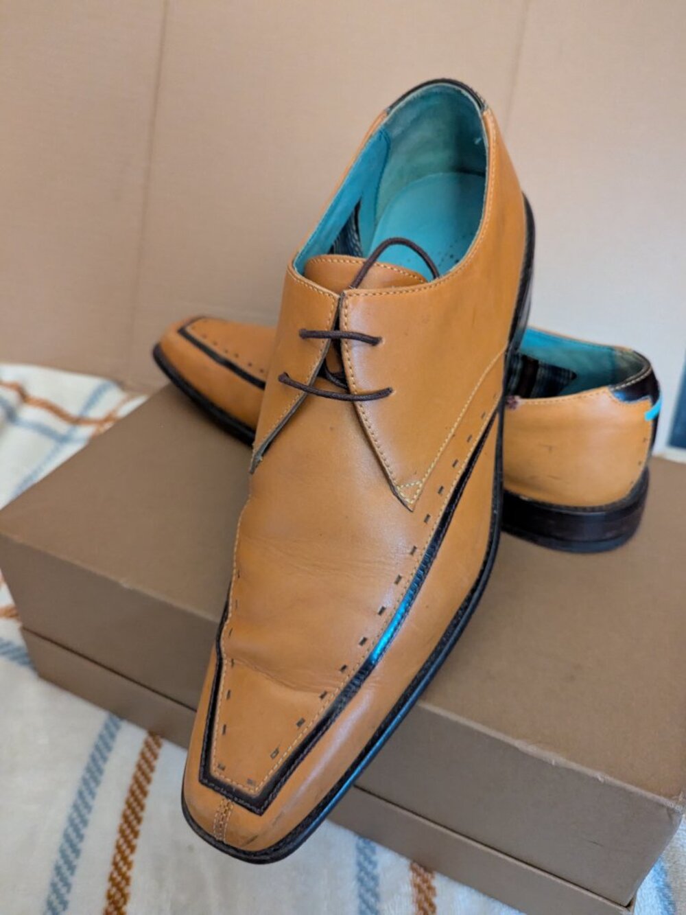 TED BAKER London Men's Leather Derby / Gibson Dress Shoes Size 9